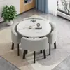 Mesa de Jantar Dobrável para Uso Doméstico, Adequada para Apartamentos Pequenos, Mesa e Cadeiras para Lojas de Restaurante e Lojas, Mesa Redonda para Recepção