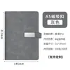 Caderno a5 logo personalizado escritório comercial caderno de alta aparência conjunto caixa de presente couro macio fivela planejador