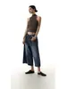 Jeans Azules Cortos para Mujer 2026 Nuevo Estilo de Verano Cintura Alta Corte Holgado Adelgazantes Pierna Larga Rectos Pierna Ancha