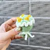 Ramo Tejido a Crochet, Mini Ovillo Tejido Terminado, Ramo de Rosas para el Día de San Valentín, Regalo Hecho a Mano para el Día del Maestro