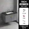 Gabinete de Espejo para Baño Moderno Minimalista de Aluminio Espacial y Carbono con Iluminación Inteligente, Antivaho, Montado en Pared, Gabinete de Espejo con Almacenamiento para Baño