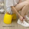 Taburete pequeño arcoíris para niños, taburete corto para el hogar, taburete de plástico grueso y sólido para dormitorio, taburete para zapatos, banco para sentarse
