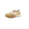 Tênis de Treino Retro Agande para Mulheres 2025 Novo Primavera e Verão Popular Amarelo Aumentador de Altura Casual com Combinação de Cores Sapatos Esportivos para Mulheres