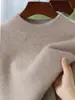 Suéter Infantil Outono e Inverno Meninos e Meninas Gola Alta Meio Grossa Camada Base Lã Suéter de Bebê Solto Casual Tricô Suéter de Caxemira