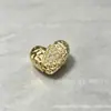 Botones de pedrería en forma de corazón, modernos y versátiles, botones de aleación cosidos a mano para chaquetas, camisas y ropa, con un diseño estilo Chanel