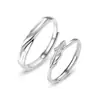 Anillo de Pareja Pluma de Cupido para Hombre y Mujer Diseño de Nicho Ins Moda Anillo de Boca Viva Día de San Valentín para Novia