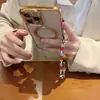 Cor original corrente de celular para ins cordão de contas feito à mão caseiro pingente de câmera ccd fofo nicho