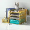 Estante para documentos, caja de archivo, organizador de escritorio de oficina, carpeta de archivos, soporte para libros, artículos de oficina, caja de almacenamiento de documentos