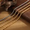 Moda Transfronteriza Acero Inoxidable Irregular Hecho a Mano Lote Collar de Cuentas de Flores para Mujer Personalidad con Cuentas Acero Titanio Cadena Clavícula