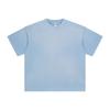 Producto Nuevo de Verano de Manga Corta, Camiseta de Manga Corta para Hombre Vintage Lavada y Desgastada, Camiseta de Marca de Moda Oversize Teñida con Spray Desgastada para Hombre