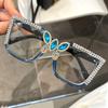 Lentes para Mujer con Bloqueo de Luz Azul con Cristales - Monturas Cuadradas de Moda