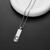 Estação Independente Europeia e Americana Novo Produto Pingente Colar Marca Militar de Aço Inoxidável Masculino Punk Hip-Hop Letras Inglesas Vazadas Corrente Versátil