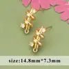 Estilo Ins Transfronterizo Diseño de Nicho Exquisitos Pendientes de Zirconio Hojas Retorcidas Anillo DIY Pendientes Accesorios de Material para Pendientes