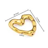 Pingente de Aço Inoxidável Cor Dourada 18K Preserva Cor Bambu Rosa Coração Formato Acessórios para Joias DIY Pingente de Colar Pulseira Acessórios