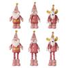 3 Decorações Criativas de Natal Boneco de Neve Velho Rosa Alce Boneca Telescópica Decoração de Janela Presentes de Natal