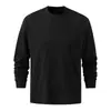 2025 Nuevo Otoño Japonés Retro Sudadera de Manga Larga de Algodón de Bambú para Hombre Capa Base Holgada Versátil