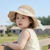 Sombrero de Sol para Bebé Verano Delgado Tejido Hueco Sombrero de Paja para Niñas Protección Solar Infantil Playa Encaje Sombrero de Sol para Niña