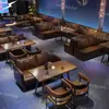 Mesa y Silla de Estilo Industrial para Bar KTV Combinación Cabina para Tienda de Barbacoa Restaurante Cafetería Tienda de Té con Leche Sofá
