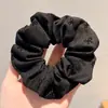 Novo modelo 2026 scrunchie de cetim preto para mulheres, elástico de cabelo de alta qualidade, elástico elegante para rabo de cavalo baixo, acessório de cabelo estilo casual