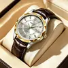 Reloj Luminoso para Hombre de Venta Caliente Transfronteriza Venta al por Mayor Reloj de Cuarzo de Gama Alta para Negocios Modelo con Correa de Cuero y Calendario Totalmente Automático