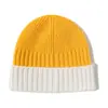 Chapéu de Tricô 100% Caxemira Pura para Crianças Outono e Inverno à Prova de Frio Protetor de Orelhas Chapéu de Lã Cor Bloqueada Bebê Chapéu Quente de Caxemira com Aba Rebatível