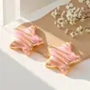 Fornecido Diretamente pelo Fabricante, Em Estoque Transfronteiriço Brincos de Aço Dourado com Esmalte de Estrela para Mulheres, Novo Estilo Fofo