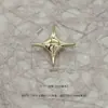 Botón de Presión Metálico de Estrella de Cuatro Puntas de 28 mm para Blusas, Chaquetas, Ropa, Botones Decorativos