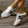 Baotou Verão Preguiçoso Transfronteiriço Meio Chinelo Feminino Roupa Externa Novo Estilo Atacado 2026 Tamanho Grande Sapatos Brancos Slip-ons Casuais
