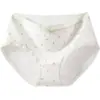 Calcinha Feminina de Algodão Doce com Renda Floral Cintura Média Ajustada ao Corpo 10A Forro Antibacteriano Forro 100% Algodão Roupa Íntima Feminina