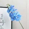Flor de Falenopsis Pequeña de 7 Cabezas con Tacto de Mano 3D, Flores Artificiales de Cinta, Flores Falsas de Alta Gama, Película Única, Decoración para el Hogar y la Boda