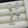 Liga de titânio F136 pingente de lírio-do-vale zircônia brincos de sino studs para cartilagem do ouvido piercing com rosca interna 0.9 joias