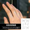 Pegatinas de tatuaje de dedo de papel de aluminio plateado con líneas finas de rosas, mariposas y flores para los nudillos y el dorso de la mano, pegatinas de tatuaje impermeables de línea plateada de nicho