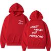 Sudadera con capucha y estampado de letras "Necesito dinero" con diseño divertido