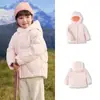 Balabala Roupas Infantis Jaqueta de Penas Infantil para Meninas Jaqueta Quente de Inverno com Capuz Top Fofo Confortável Estilo Moderno para Exterior
