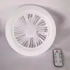Lâmpada ventilador LED de venda quente controle remoto integrado lustre ventilador de teto sala de estar atacado quarto lâmpada universal E27 ventilador simples