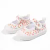 Tênis de Lona para Meninas, Novo Estilo Outono, Sapatilhas Mary Jane Infantis, Tecido Respirável, Sapatos Individuais Florais para Bebês Meninas, Sapatos de Interior