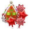 Novo Conjunto de Balões de Natal Tema de Natal Desenho Animado Papai Noel Floco de Neve Decoração de Festa Balão de Filme de Alumínio