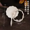 Accesorios de Imán para Refrigerador Hechos a Mano con Bordado Dai, Brocado Song, Marco de Fotos Redondo Tie-Dye DIY, Montaje Cuadrado, Marco de Madera de Tres Capas para Bordado