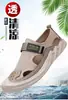 Zapatos deportivos de malla transpirable, zapatos casuales de cuero suave para hombre, sandalias juveniles, zapatos de moda, sandalias cómodas antideslizantes