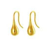 Brincos Feitos de Cobre, Retro Francês Leve Luxo Feminino Tendência Ins Gancho de Orelha Gota, Versátil Pequeno Brinco de Gota d'Água