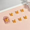 Nova Manteiga Urso Dos Desenhos Animados Nail Art Jóias Grande tamanho pequeno Bonito Tridimensional Amor Anjo Urso DIY Acessórios Do Prego