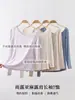 Camiseta de Linho com Manga Longa Gota de Chuva para Mulheres, Estilo Fino de Verão, Solta e Respirável, Emagrecedora, Cor Sólida, Blusa Casual Simples