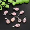 Colgante Plano Forma de Gota de Agua 13*18 Cristal Natural de Aventurina Accesorios Forma de Semilla de Melón DIY Accesorios para Joyería Collar Forma de Pera