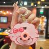 Llavero con cámara de proyección de cristal de Sanrio, adorno colgante creativo para bolso, collar de cuentas para niña, muñeca, pequeños regalos