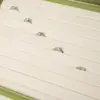 Verde-grama plástico borda dourada veludo bandeja de visualização bandeja de armazenamento de joias anel pingente pulseira colar bandeja de exibição de joias