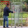 Estante Carro para Bandejas de Horneado de Acero Inoxidable Comercial, Carro de Bandejas de Horneado Elevado de Múltiples Niveles, Venta Directa del Fabricante, Carrito para Bandejas de Pasteles