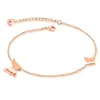 Tobillera para mujer, oro rosa, mariposa, nuevo estilo 2022, lujo ligero, joyería de pie simple, cadena de pie, estilo de red, moda de tendencia