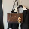 Bolso de Hombro y Axila Grande con Estampado de Leopardo para Otoño 2026, Textura Mate, Bolso Tote Casual de Moda de Nicho