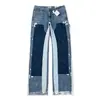 Pantalones Largos Casuales Unisex con Estampado de Letras Logo y Cordón Estilo Básico Tinta Salpicada Ropa de Pareja