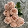 Novo Arranjo de Flores de Casamento Simulado Flor Falsa Flor de Fundo para Palco de Auditório Estrada Chão com 9 Cabeças de Rosa Redonda Fantasia Flores de Seda em Casa